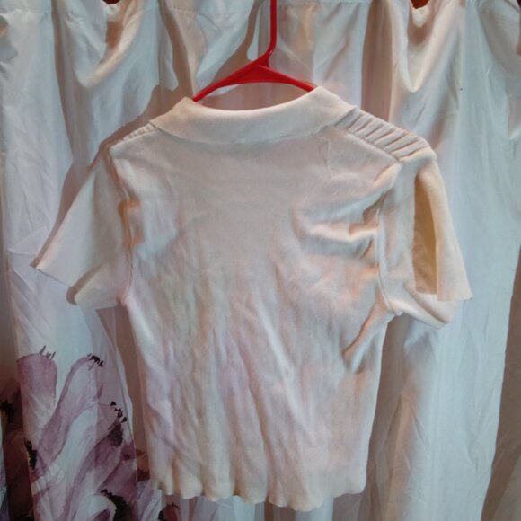 Accomplice white button up sweater size Small - Picture 2 of 6